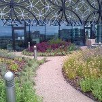 Path of the garden on the balcony of the Library of Birmingham